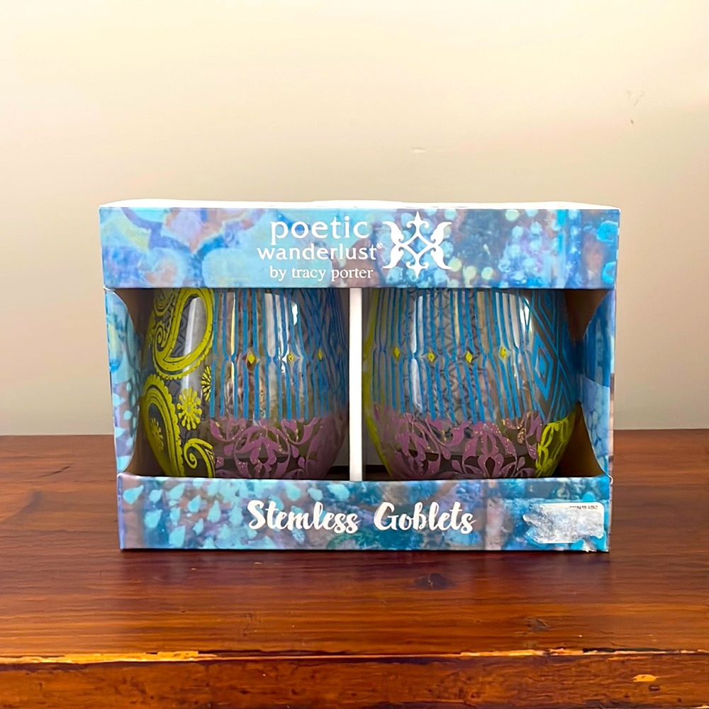 Stemless Wine Glasses Set